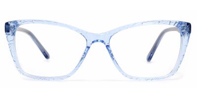 Vicki prescription cat-eye female eyeglasses in acetate materials, front color blue.